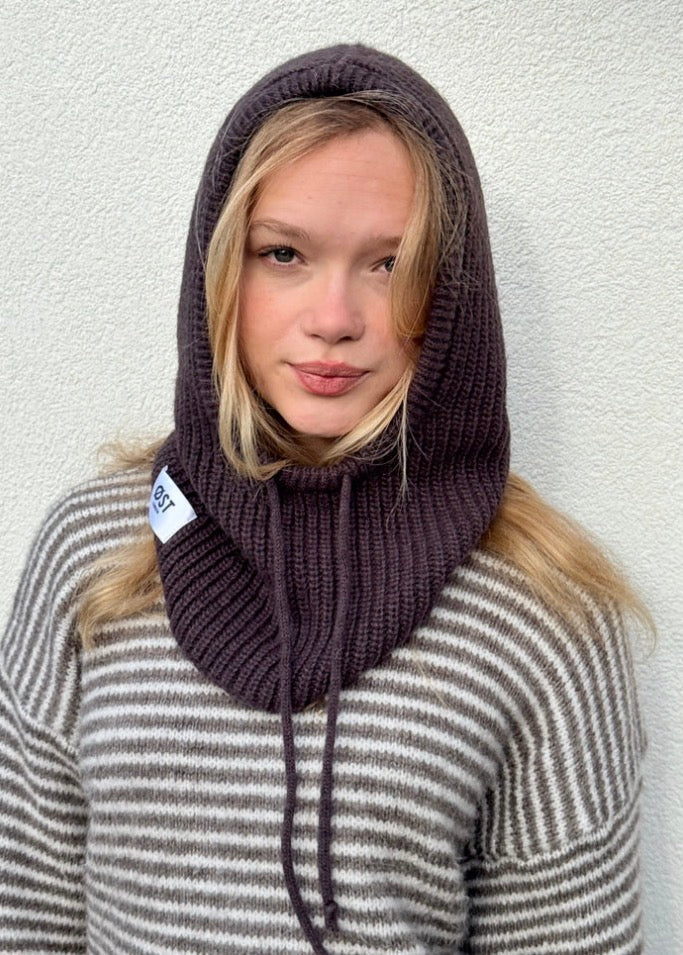 Mohair Balaclava -Brown