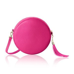 Leather Circle Bag - Pink