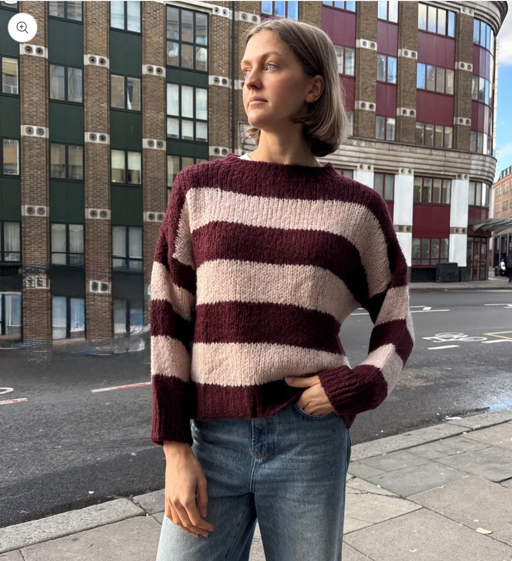OST Cecilie jumper - Bordeaux/Pink
