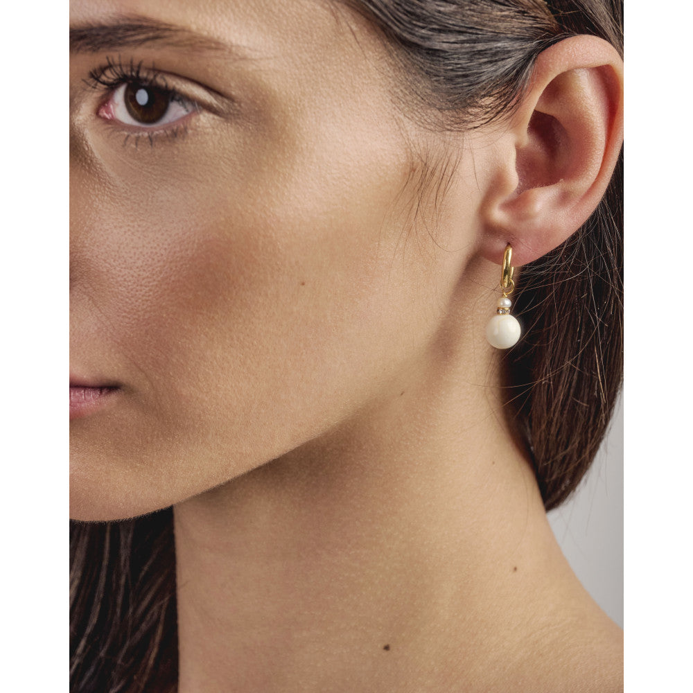 by garance Tulo earrings - round mother of pearl