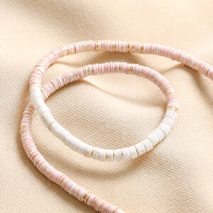 Semi precious stone pink necklace