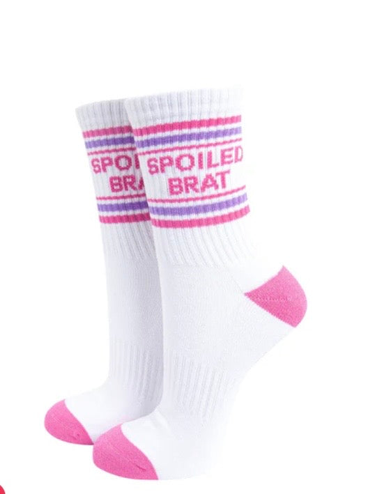 Spoiled Brat Organic Cotton Sports Socks in White