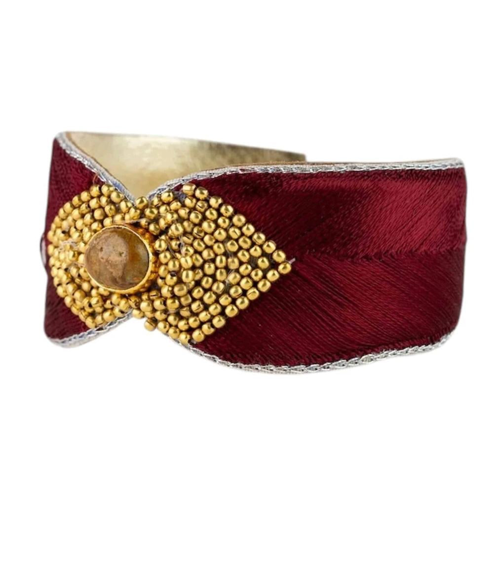 Nahua Braelle Bangle - Burgundy