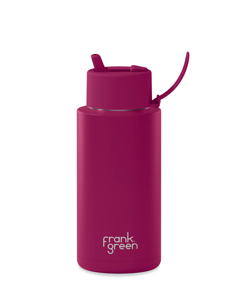 Frank Green 1L ceramic water bottle - berry