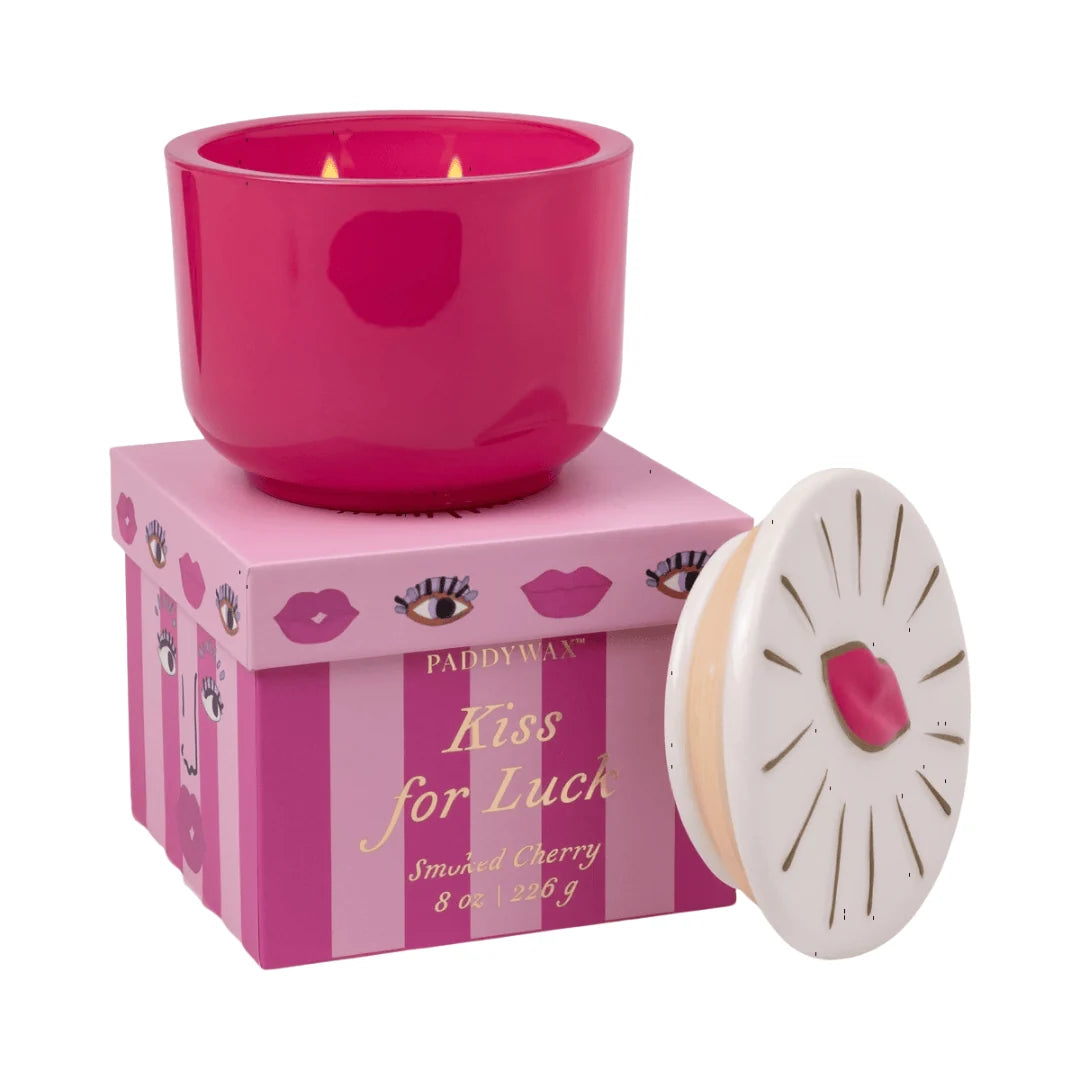 Kiss for luck candle - smoked cherry