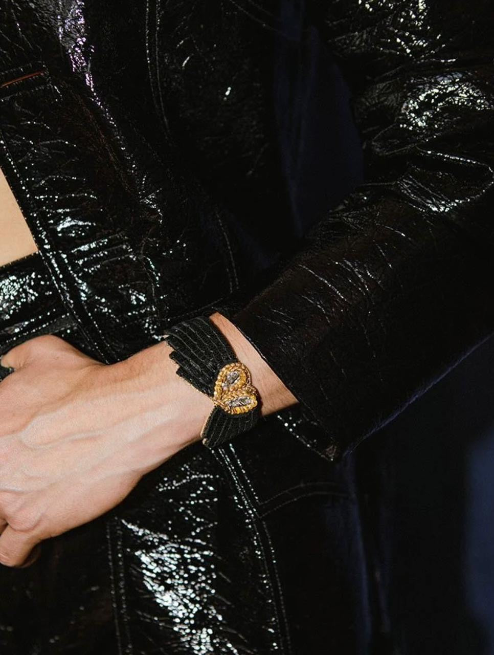 Nahua Ange Bangle - Black Lizard