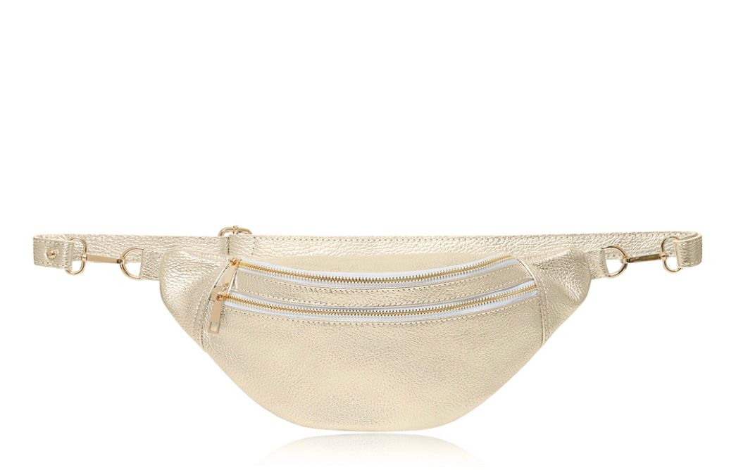 Leather Bumbag - gold
