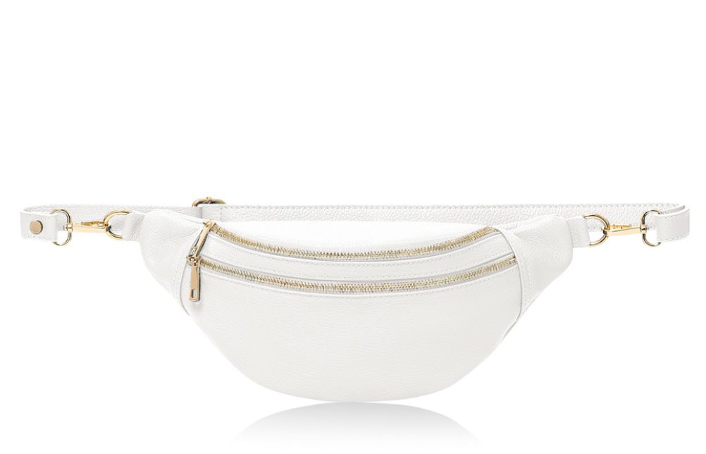 Leather Bumbag - white