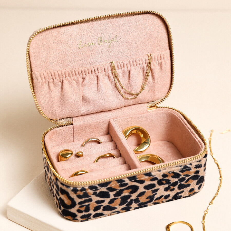 Leopard print Jewellery case