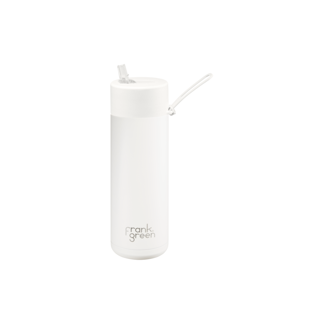 Frank Green 20oz Ceramic Water Bottle - White