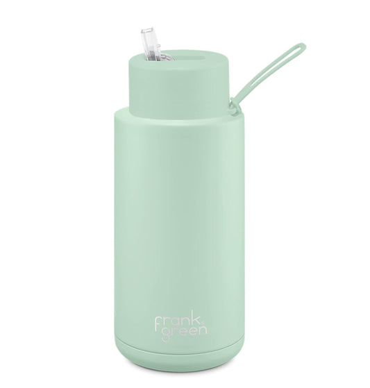 Frank Green 1L ceramic water bottle - mint gelato