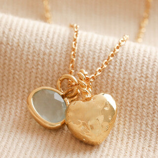 Heart & Moonstone necklace