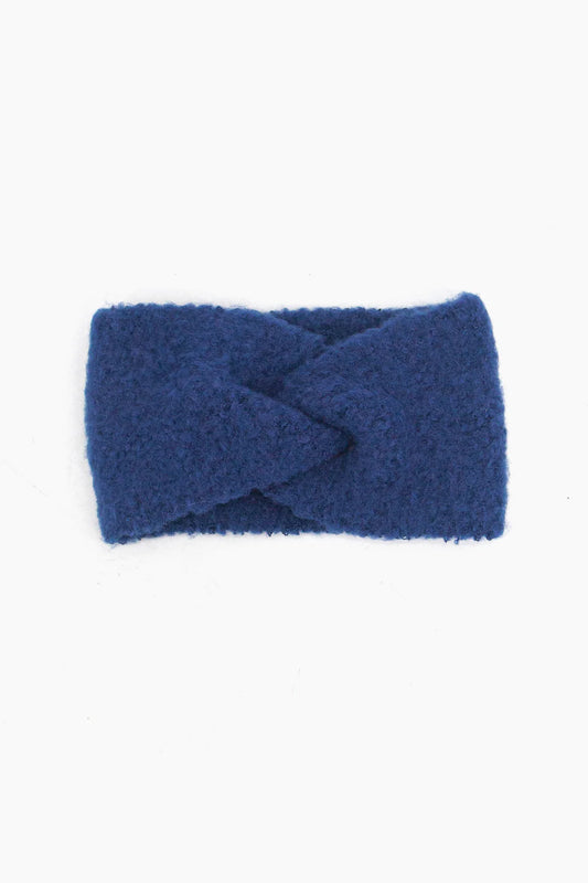 Twist Front Headband - Navy Blue