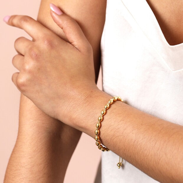 Bubble ball gold bracelet