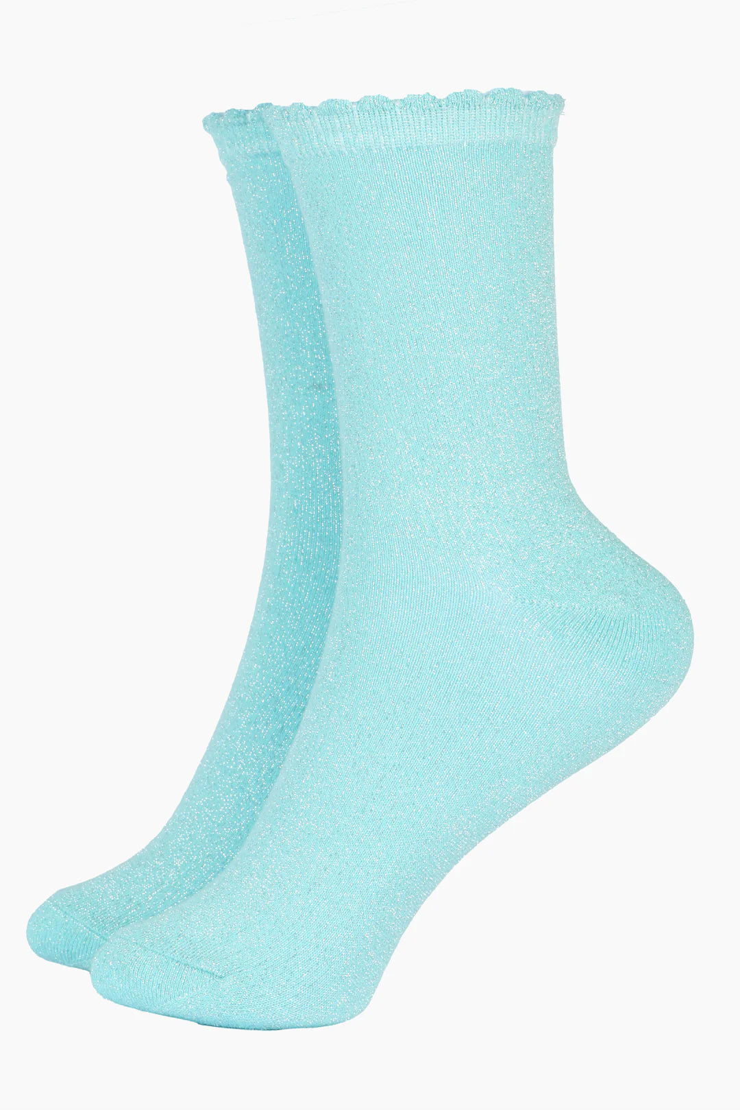 Glitter Socks - Duck Egg Blue