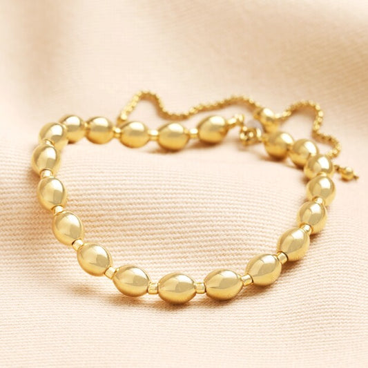 Bubble ball gold bracelet