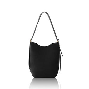 Black suede shoulder bag