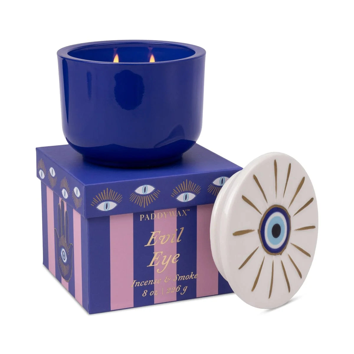 Evil eye candle - incense & smoke