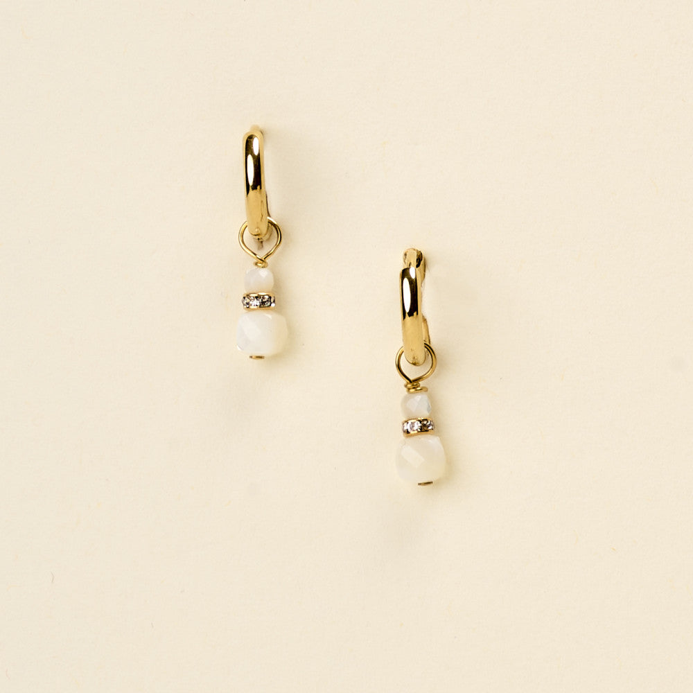by garance Tulo earrings - square mother of pearl
