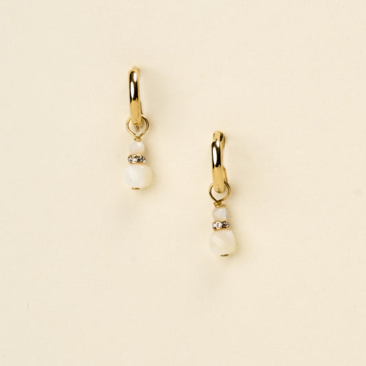 by garance Tulo earrings - square mother of pearl