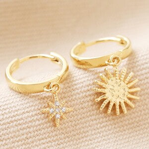 Sun & Star Earrings