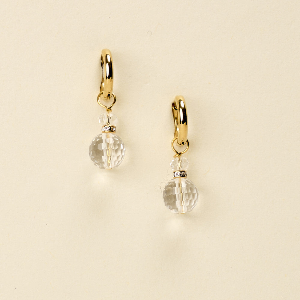 by garance Tulo earrings - round crystal