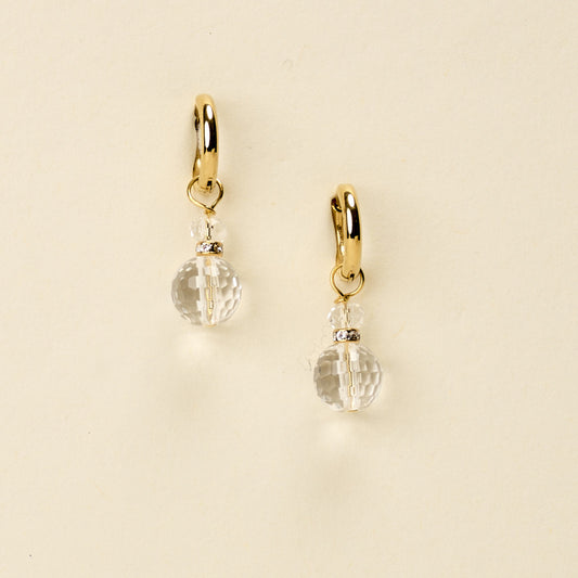 by garance Tulo earrings - round crystal