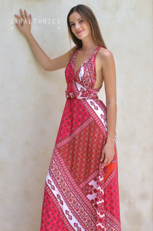 Laraethnics Juliette long dress - camargue paprika