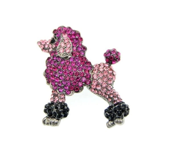 Pink Poodle Brooch