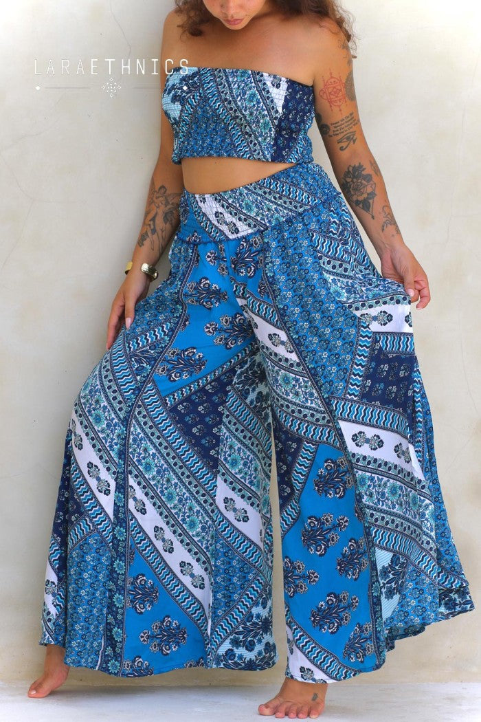 Laraethnics Laguna trousers - camargue blue