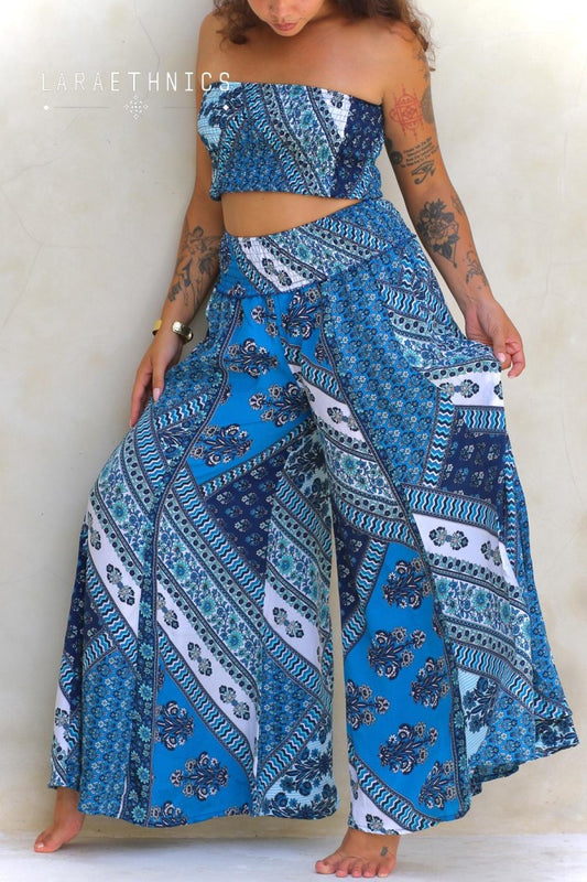 Laraethnics Laguna trousers - camargue blue