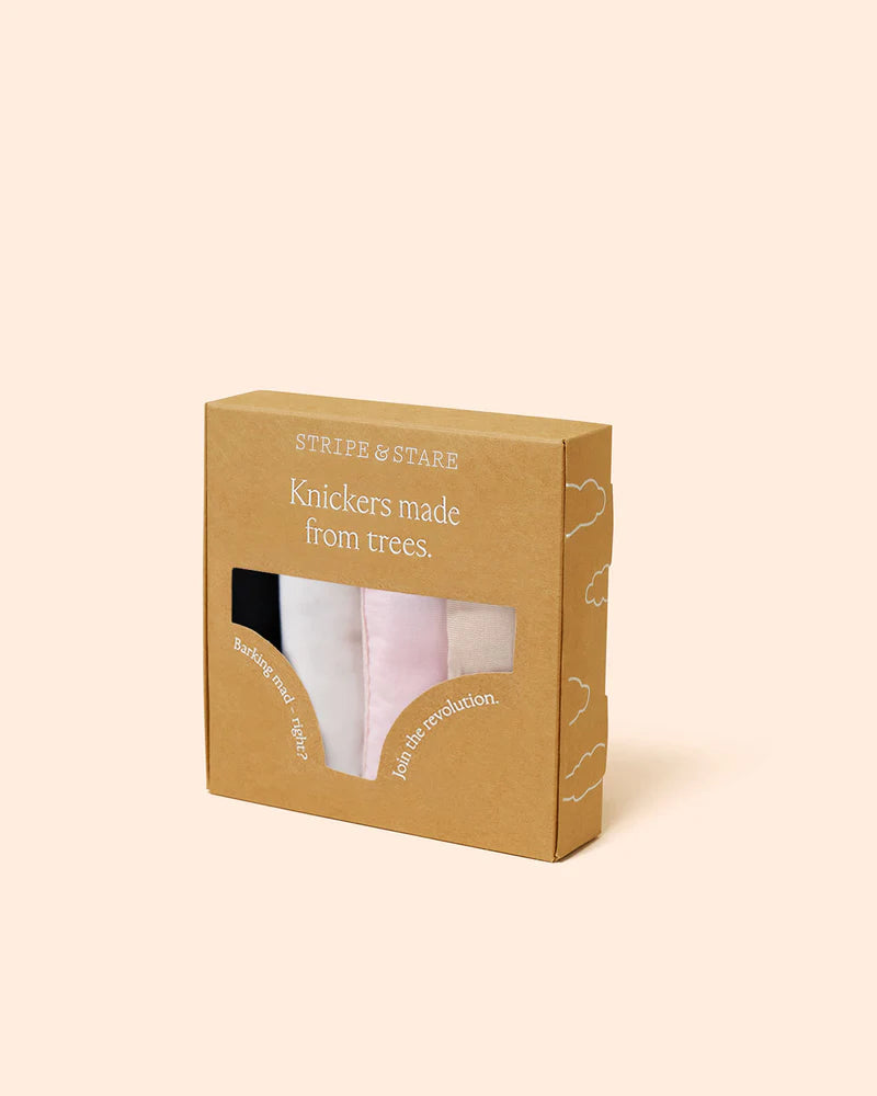 Stripe & Stare knickers four pack - Sand Essentials