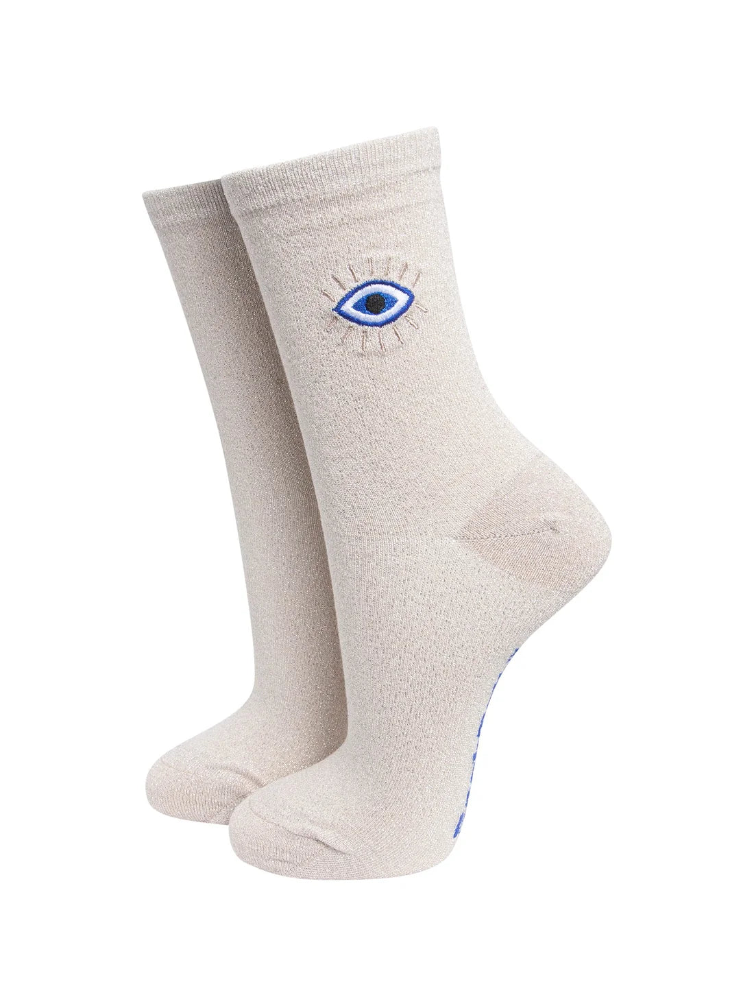 Evil eye cotton glitter socks