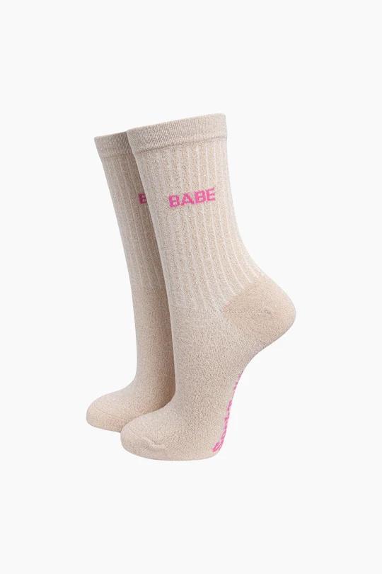 Babe cotton glitter socks
