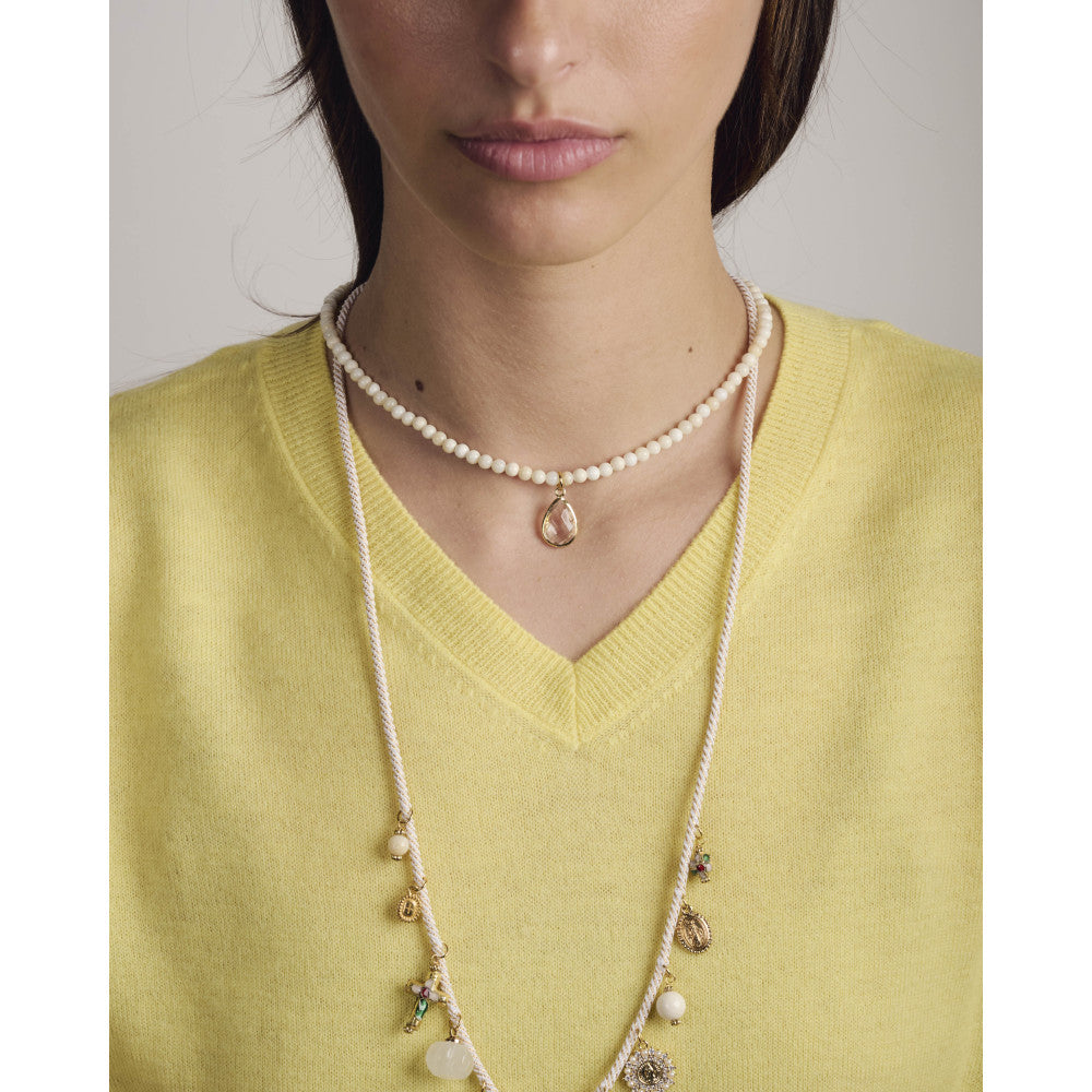 by garance Suri jasper drop necklace