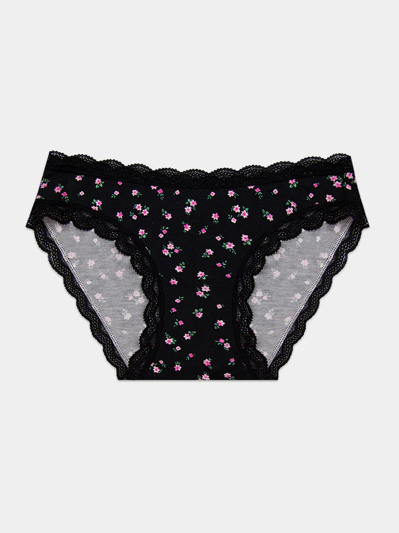 Stripe & Stare knickers single - Rosebud