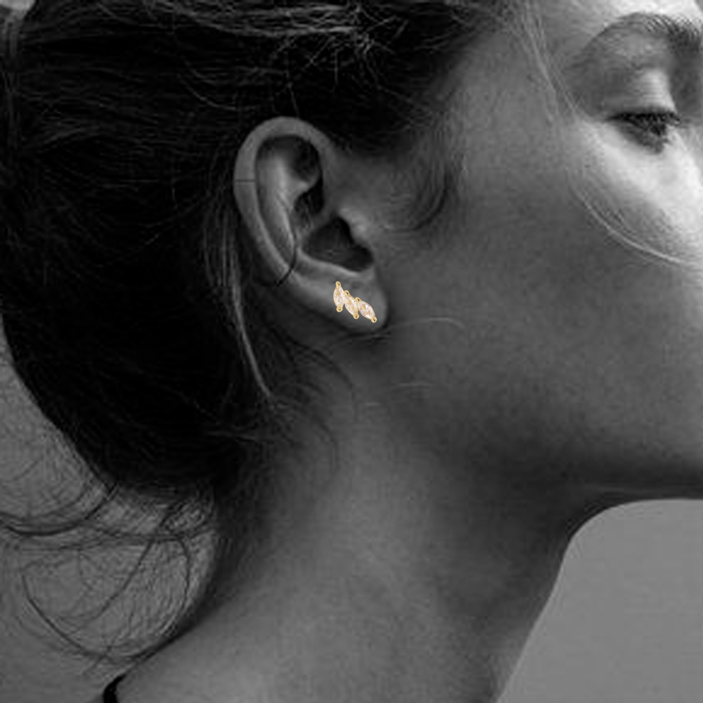 by garance Sela 3 oxides shuttle earrings