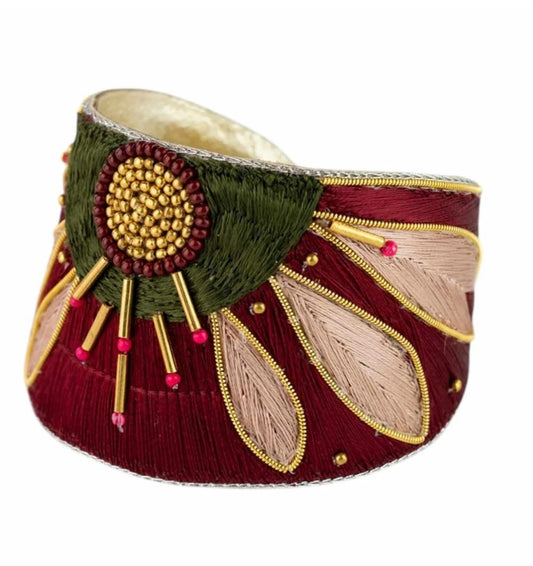 Nahua Apollon Bangle - Burgundy