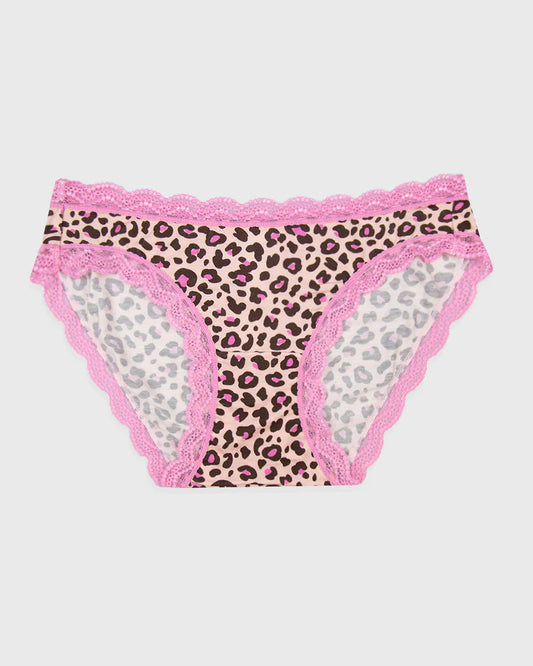 Stripe & Stare knickers single - Liquorice Leopard