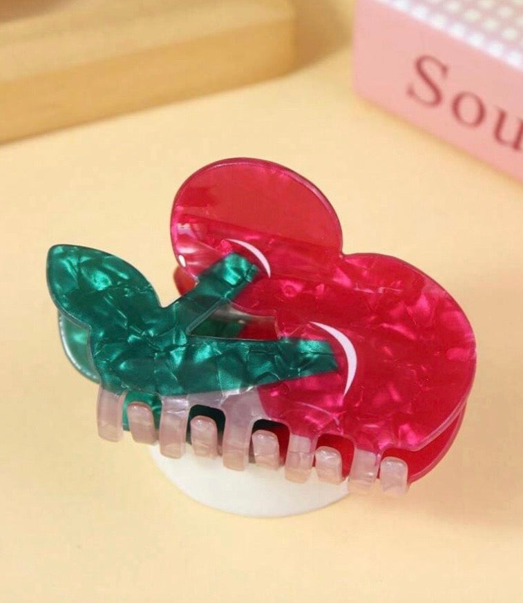 Fruit hair claw clips