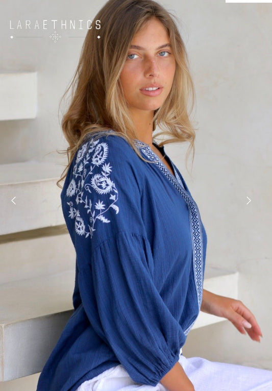 Laraethnics Canel embroidered blouse