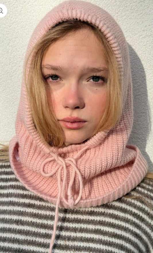 Mohair Balaclava -Soft Pink