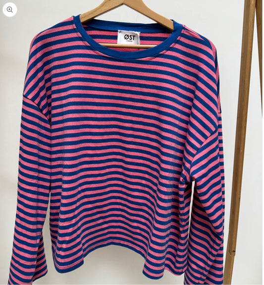 OST Anna Crewneck -Pink/Royal