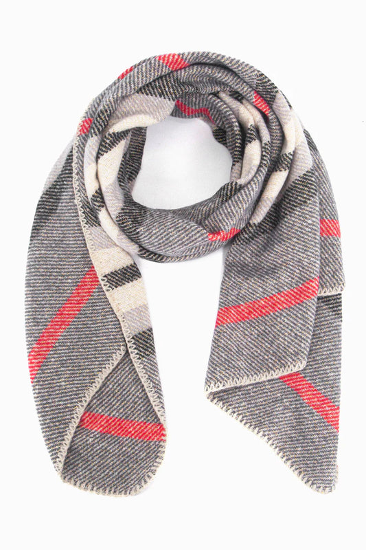 Heavyweight Scarf - Dark Grey Stripe