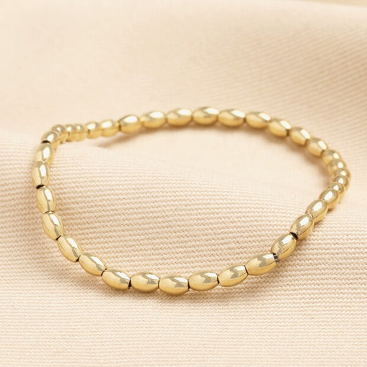 Bobble bead gold bracelet