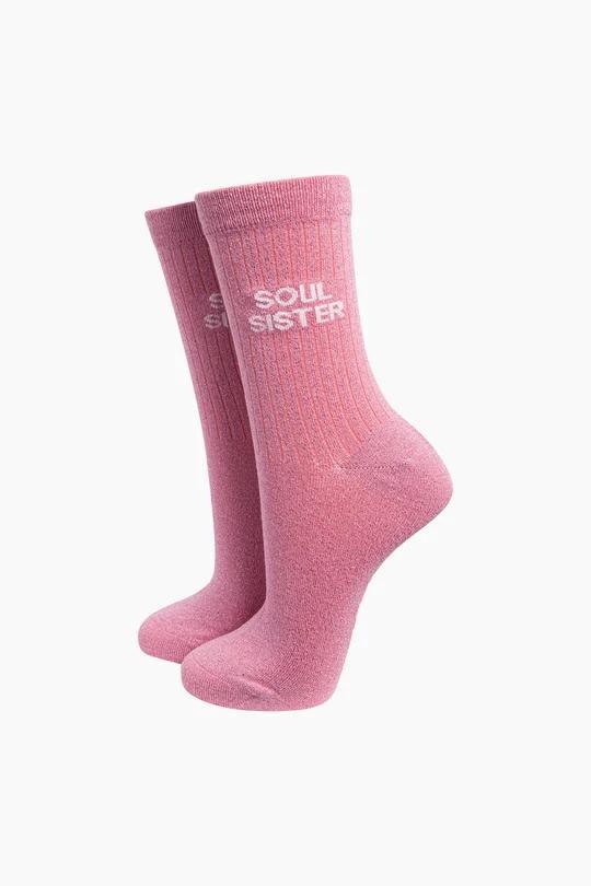 Soul Sister cotton glitter socks