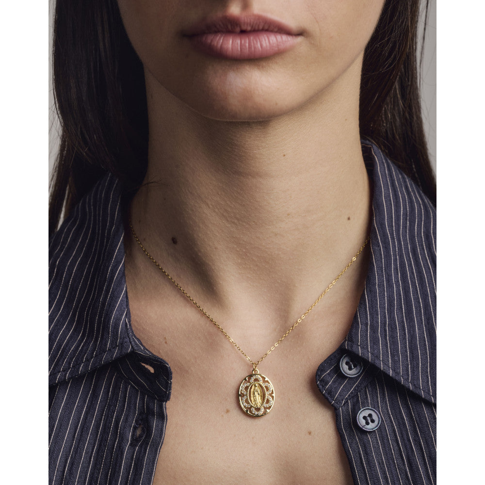 by garance Joel virgin oval necklace