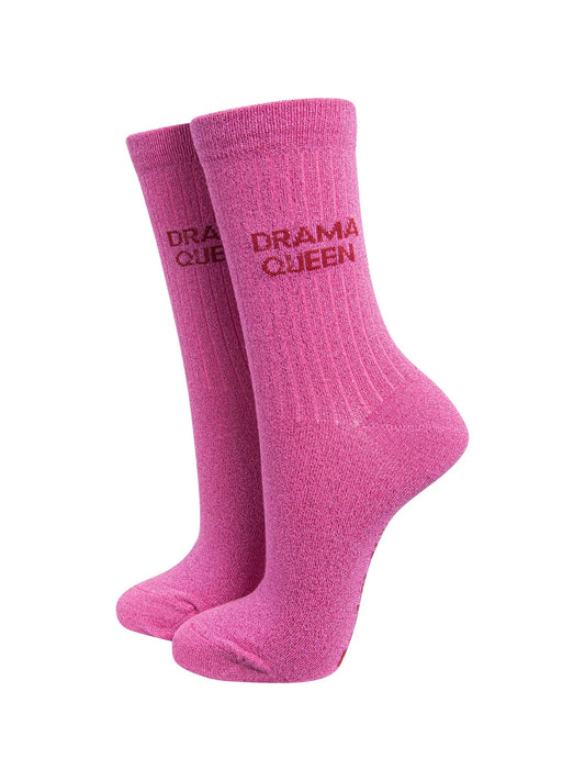 Drama Queen cotton glitter socks