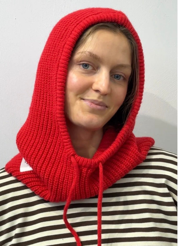 Mohair Balaclava -Red