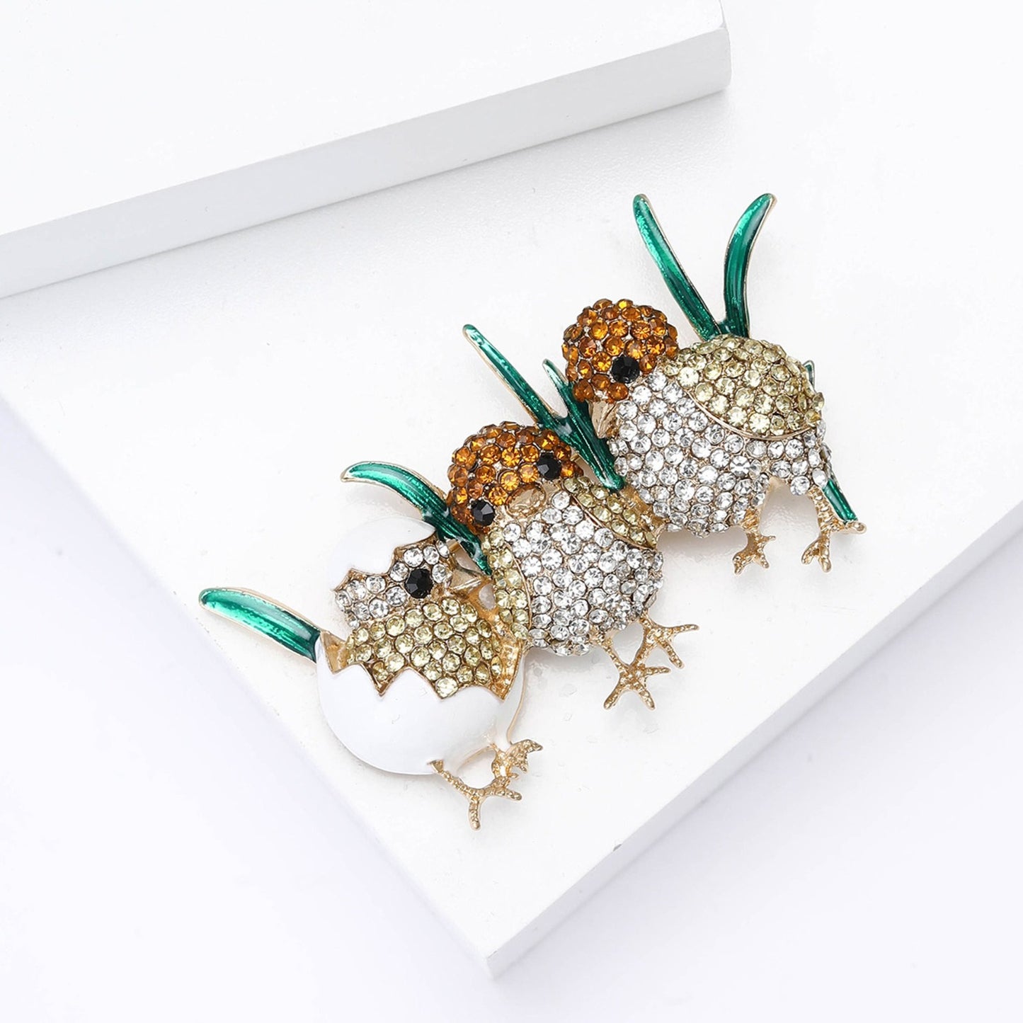 Easter chick brooches